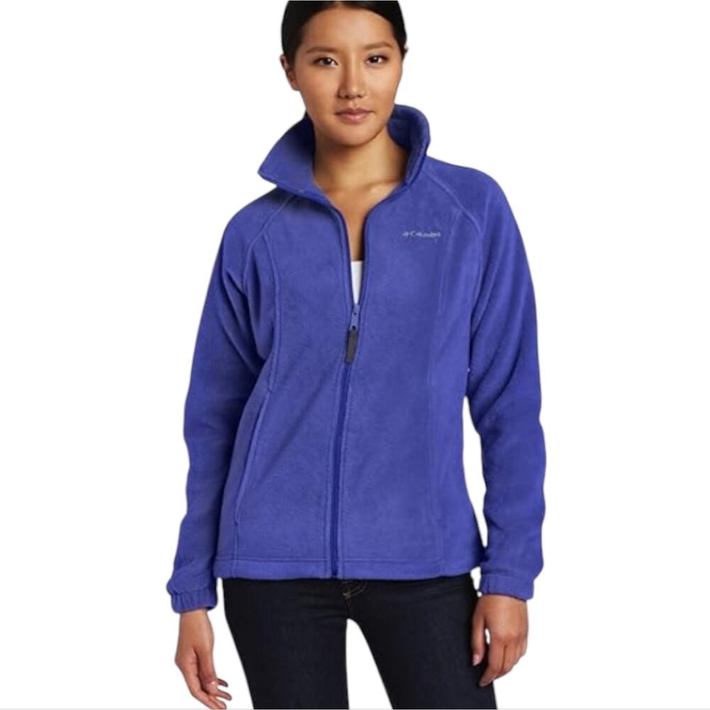 Columbia Cozy Zip‎ UP Women's Purple Fleece Jacket Size Small
